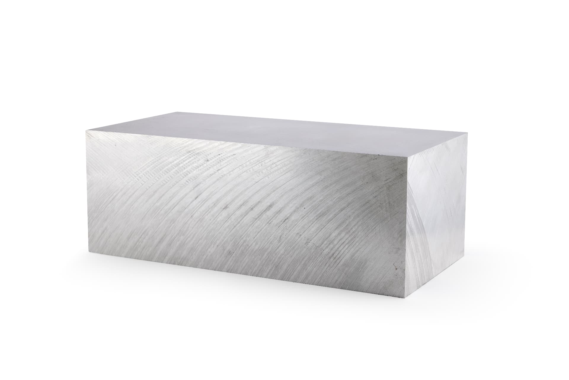 Solid billet aluminium block before machining